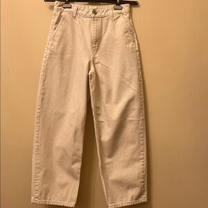 Dr. Denim Cream Wide Leg Jeans